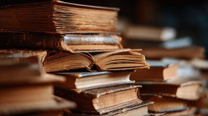 Stacked old books (2)