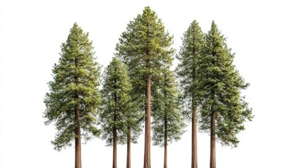 A dense and vibrant forest of towering evergreen trees captures the unspoiled beauty and serene atmosphere of the natural world