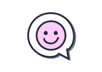 クールグレイ色で描いた、ハッピーな気分の人の顔（嬉しい、楽しい、ハッピー）, A face of a person in a happy mood, painted with a cool grey brush (joyful, joyful, happy)
