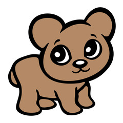 Bear Happy Smile Cute Teddy Friendly Comic Grizzly