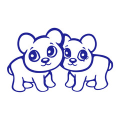 2 Bear Woman Man Love Couple Romantic Valentine's Day