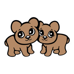 2 Bear Woman Man Love Couple Romantic Valentine's Day