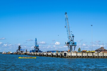 Fototapeta premium Poole Quay Boat Haven and Port Docks, Poole, Dorset, England
