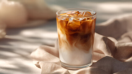 Iced Coffee: A refreshing mix of coffee and milk with ice, perfect for a hot day.