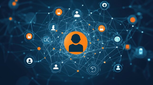 Abstract network connecting people - Powered by Adobe