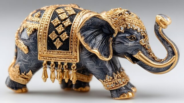 Ornate decorative elephant figurine.