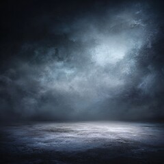 Dramatic Skyscape: A stormy, moody, and mysterious cloudy scene with a textured concrete ground, and dramatic lighting, evoking a sense of foreboding and suspense