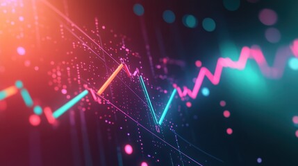 Colorful financial data visualization