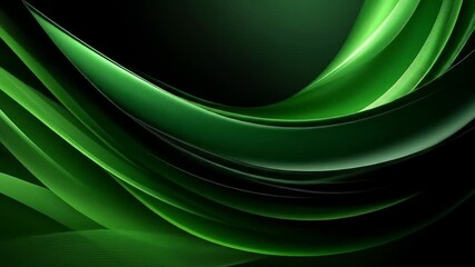 Abstract Dark Green Design With Fluid Curves