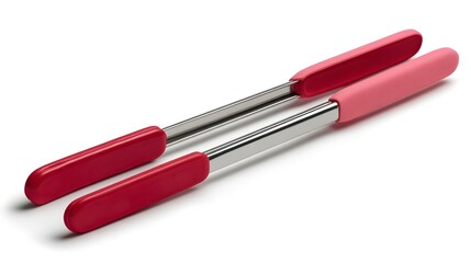 Pair of kitchen tongs with vibrant handles.
