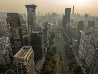 Obraz premium Aerial view of landscape in shenzhen city, China