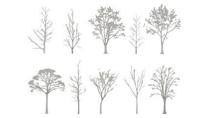 Obraz premium set of silhouettes of trees