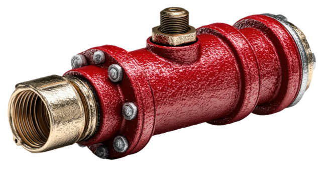 Industrial Fire Hydrant Equipment: A close-up view of fire hydrant equipment, showcasing the detailed construction and functionality of essential firefighting apparatus.