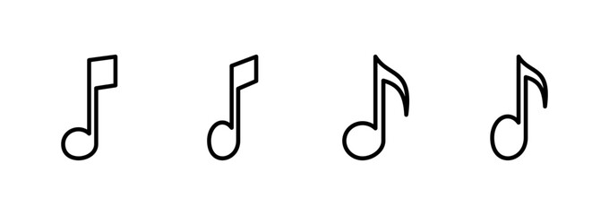 Music icon logo design. note music sign and symbol