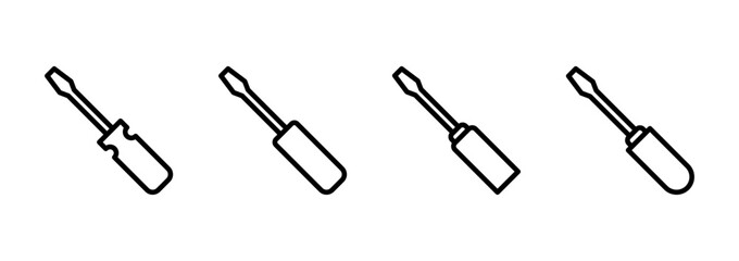 Screwdriver icon logo design. tools sign and symbol