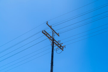 Power lines in the city