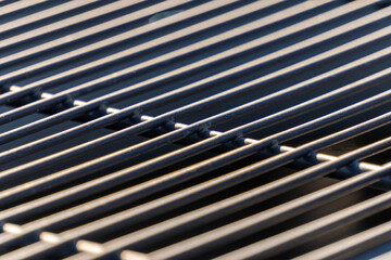 Black metal grate close up
