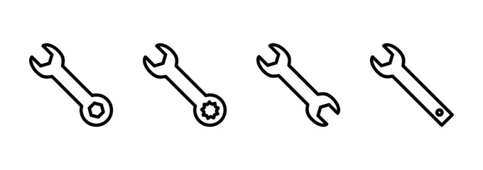 Wrench icon logo design. repair icon. tools sign and symbol