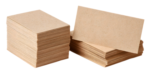 Eco friendly blank recycled paper business cards ideal for promoting a sustainable brand. These blank recycled paper business cards offer a natural touch for all professional needs.