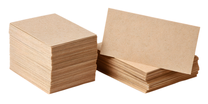 Eco friendly blank recycled paper business cards ideal for promoting a sustainable brand. These blank recycled paper business cards offer a natural touch for all professional needs.