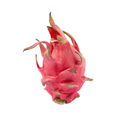 Fresh ripe red dragon fruit isolated on transparent background