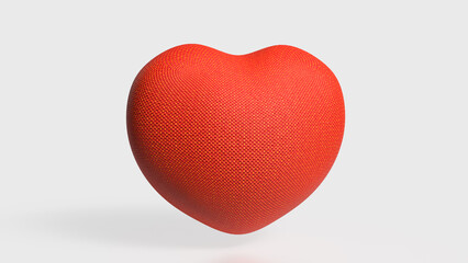 Fototapeta premium The Red Heart for Health or Love concept 3d Rendering