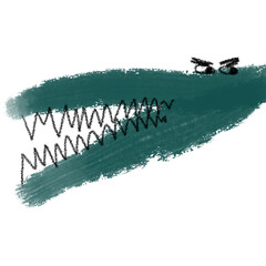 illustration of a crocodile monster