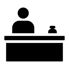 reception desk icon