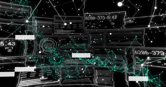 On start network visual grid mesh spawning blocks updating codes and showing data shifting fading