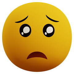 3D sad emoji