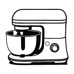 mixer silhouette image with transparent background