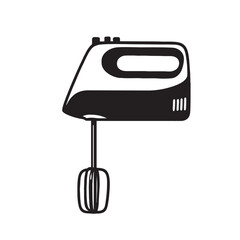 mixer silhouette image with transparent background