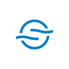 Simple Modern Circular Air Cooling System Minimal Logo Design