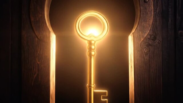 Golden Key Illuminates a Hidden Doorway