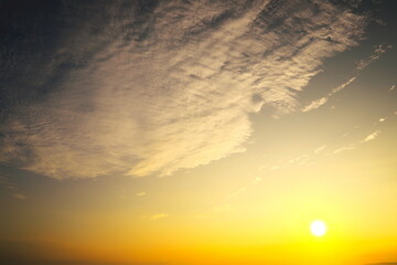 夕日と雲