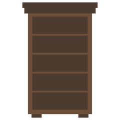 Dark Brown Bookshelf Furniture Vector