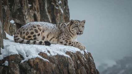 Obraz premium snow leopard cub