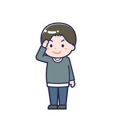 私服の大人／ななめ／男性 02