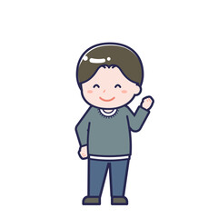 私服の大人／ななめ／男性 04