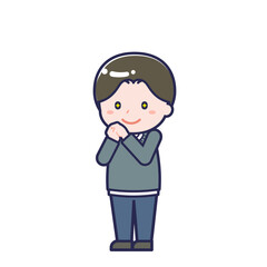 私服の大人／ななめ／男性 22