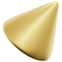3D Gold Cone Icon
