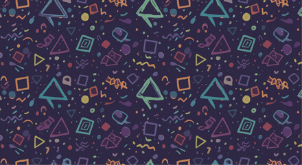 Dark Purple Abstract Floral Pattern &ndash; Elegant Seamless Background