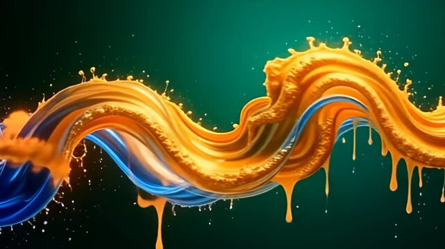 elegant ripple of mystifying aristocratic and radiant golden twine inward an vibrant flow, with drop air forge disturbance muzzy conceptual outline emergent adenine streaming movements,