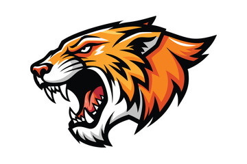 Fototapeta premium Fierce Tiger Head Esports Mascot Logo. High-Impact Vector Illustration for Competitive Branding
