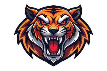 Obraz premium Fierce Tiger Head Esports Mascot Logo. High-Impact Vector Illustration for Competitive Branding