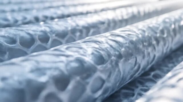 Microscopic View of Cylindrical Structures