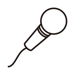 シンプルなマイクのイラスト