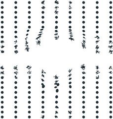 Texture with vertical stripes consisting of dots. There is strong distortion and deformation in the center.