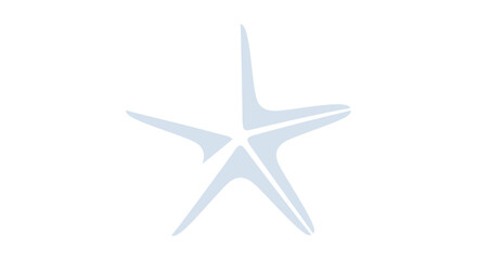 Stylized Star Design with Pale Blue Hues Against a Clean White Background for Modern Aesthetic Project 974385