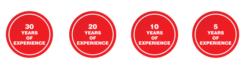 Years Experience: Red Badges of Expertise & Trust
